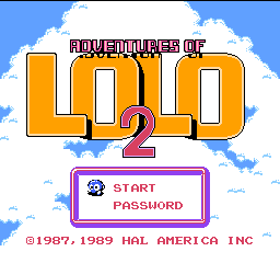Adventures of Lolo 2 title screenshot